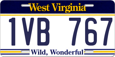 WV license plate 1VB767
