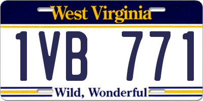 WV license plate 1VB771