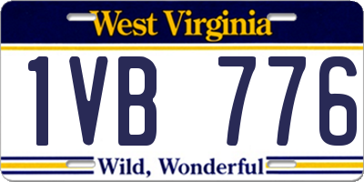 WV license plate 1VB776