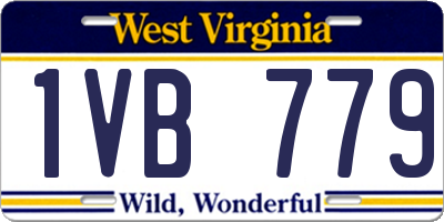 WV license plate 1VB779