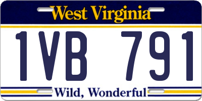 WV license plate 1VB791