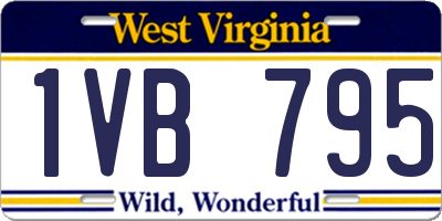 WV license plate 1VB795