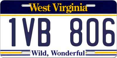WV license plate 1VB806
