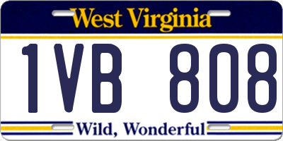 WV license plate 1VB808