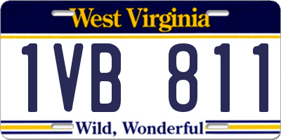 WV license plate 1VB811