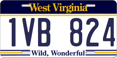 WV license plate 1VB824