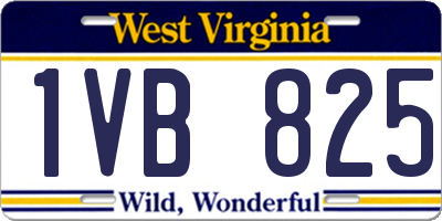 WV license plate 1VB825