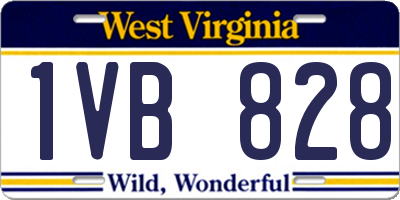 WV license plate 1VB828