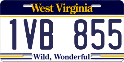 WV license plate 1VB855
