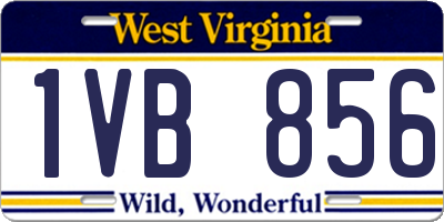 WV license plate 1VB856