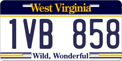 WV license plate 1VB858