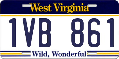 WV license plate 1VB861