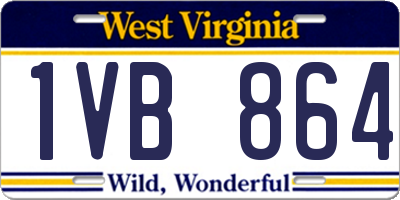 WV license plate 1VB864