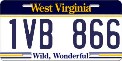 WV license plate 1VB866