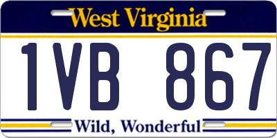 WV license plate 1VB867