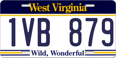 WV license plate 1VB879