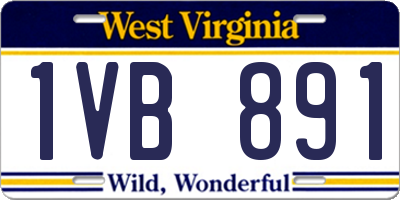 WV license plate 1VB891
