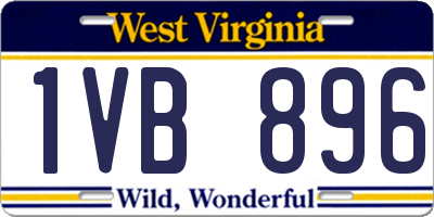 WV license plate 1VB896