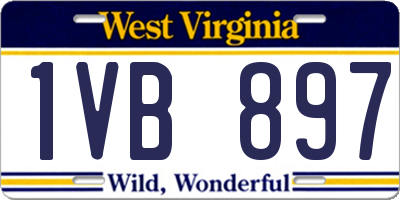 WV license plate 1VB897