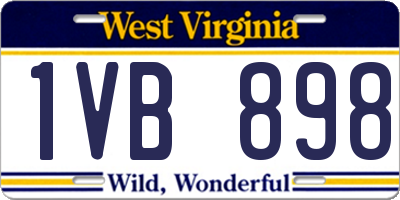 WV license plate 1VB898