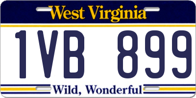 WV license plate 1VB899