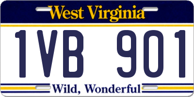 WV license plate 1VB901