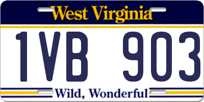 WV license plate 1VB903