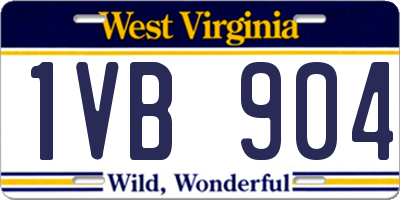 WV license plate 1VB904