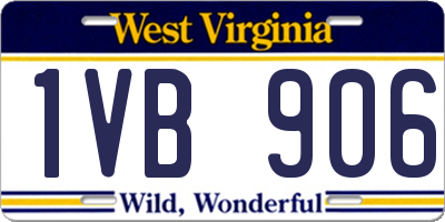 WV license plate 1VB906