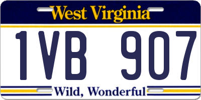 WV license plate 1VB907