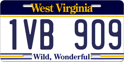 WV license plate 1VB909