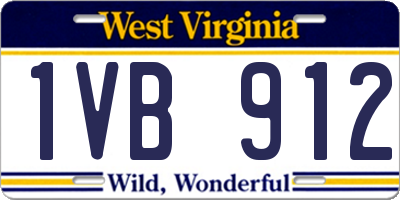 WV license plate 1VB912
