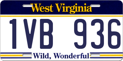 WV license plate 1VB936