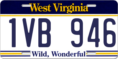 WV license plate 1VB946