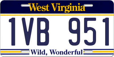 WV license plate 1VB951