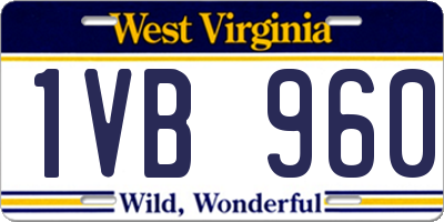 WV license plate 1VB960
