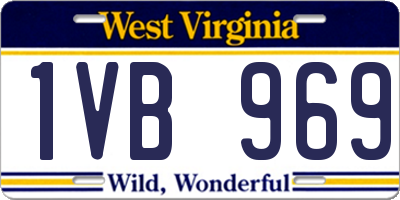 WV license plate 1VB969
