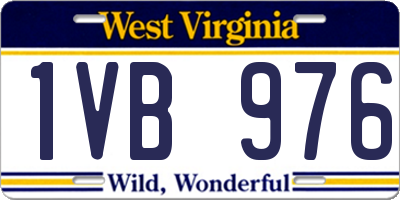 WV license plate 1VB976