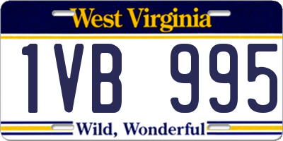 WV license plate 1VB995