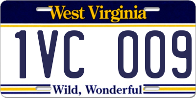 WV license plate 1VC009