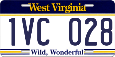 WV license plate 1VC028