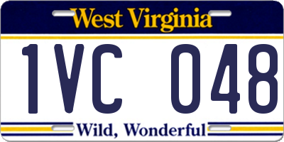 WV license plate 1VC048