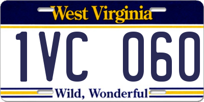 WV license plate 1VC060
