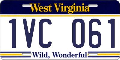 WV license plate 1VC061
