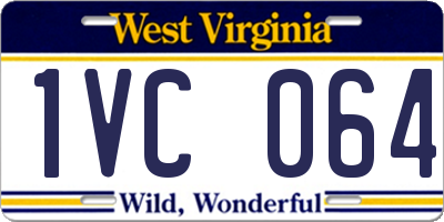 WV license plate 1VC064