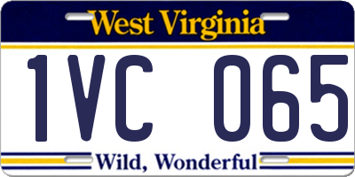 WV license plate 1VC065