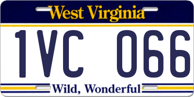 WV license plate 1VC066
