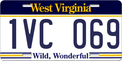 WV license plate 1VC069