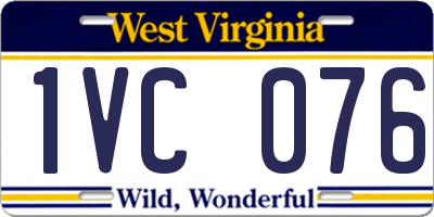 WV license plate 1VC076
