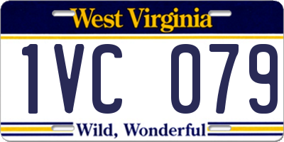 WV license plate 1VC079